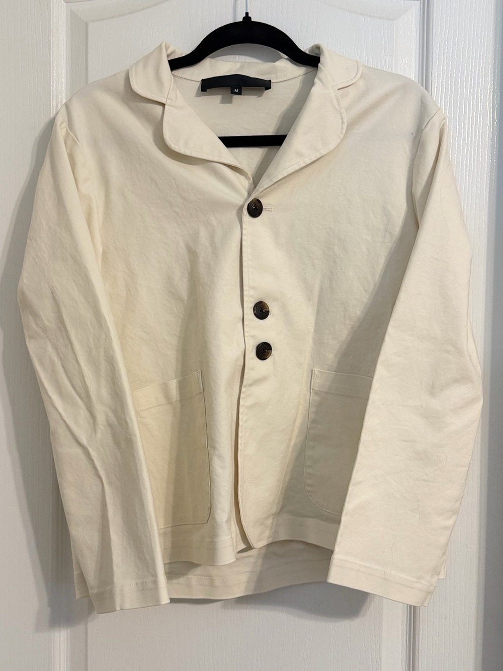 Lady And Butler Basic Cream Cotton Uniform Blazer Jacket Sz M